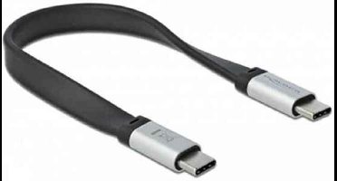 Delock USB 3.2 Gen 2 FPC Flat Ribbon Cable USB Type-C™ to USB Type-C™ 22 cm PD 3 A E-Marker