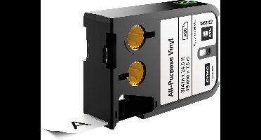 DYMO XTL multifunctionele labels van vinyl | 19 mm | zwart op wit