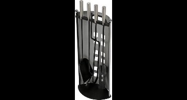 Perel Haardset, 4-delig, zilver/grijs