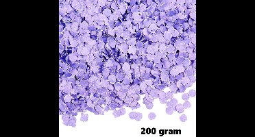 200 gram confetti rond 1cm lila - papier - Thema feest festival party verjaardag