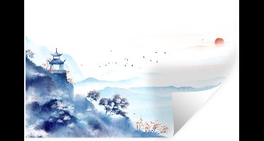 Muurstickers - Sticker Folie - Schilderij - Olieverf - Natuur - 30x20 cm - Plakfolie - Muurstickers Kinderkamer - Zelfklevend Behang - Zelfklevend behangpapier - Stickerfolie