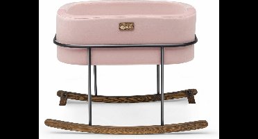 Asir Wieg - Roze Zwart - 90 x 70 x 58 cm - Inclusief matras