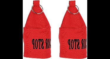 Esschert deurstopper Neon - 2x - 2,5 kg - canvas - rood - 13 x 13 x 28.5 cm