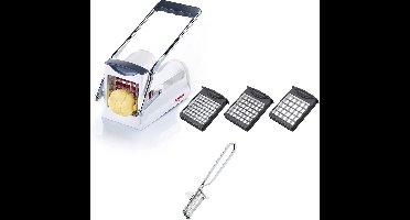 Fritessnijder met dunschiller 2-delige set Finger Food Groente Fruitpen met 3 Easy Stix snij-inzetstukken en Famos dunschiller 118022E7