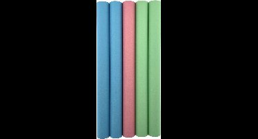 Inpakpapier Cadeaupapier - 5 Rollen - Blauw, Groen, Roze - 4 meter x 35 cm