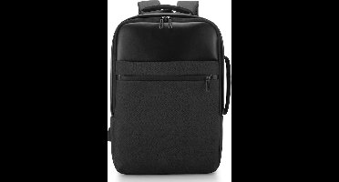 Case2go - Rugzak 15.6 Inch - Rugtas Met Schouderbanden - Extra vakken - Waterafstotend - Met USB oplaad punt - Zwart