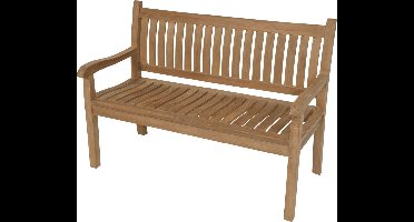 Teak tuinbank gebogen rug 180 cm