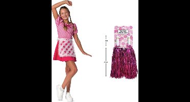 K3 Verkleedjurk Biggetjes 3-5 Jaar inclusief Pompons 2 stuks