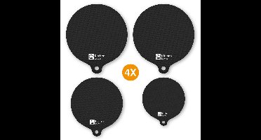 KitchenLove Inductie Beschermer - Matjes Rond - Panbeschermers voor Kookplaat - 4 Stuks - Hittebestendig tot 280°C - Siliconen Mat - Zwart