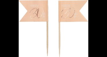 Folat - Prikkers Elegant Lush Blush 30 Jaar - 36 stuks