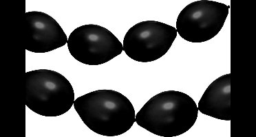 Folat - Knoopballonnen voor Ballonnenslinger Midnight Black Mat 33 cm - 8 stuks