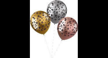 Folat - ballonnen Shimmer Posh Panter 33 cm - 3 stuks