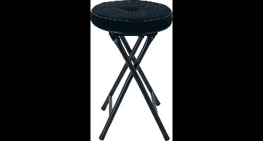 Home & Styling Bijzet krukje/stoel - Opvouwbaar - Blauw - Ribcord - D33 x H49 cm