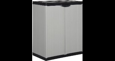 Furniture Limited - Tuinkast met 1 schap 68x40x85 cm grijs en zwart