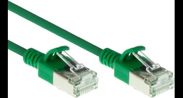 ACT Groene 5 meter LSZH U/FTP CAT6A datacenter slimline patchkabel snagless met RJ45 connectoren
