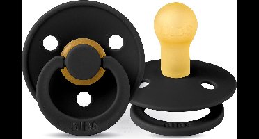 BIBS - Colour Fopspeen Natuurrubber | 0-6 maanden T1 Black