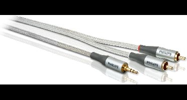 Philips SWA3161 - 3.5mm naar RCA kabel - Grijs
