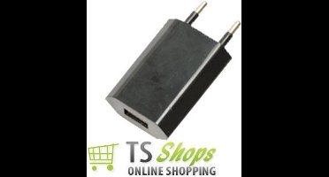 USB Mini charger - Reislader lader Zwart