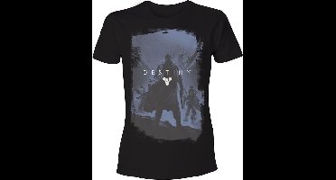 Destiny - Zwart Shirt Heren - screenprinted crewneck - L