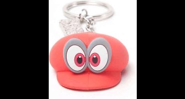Super Mario - Odyssey Hat 3D rubberen sleutelhanger rood
