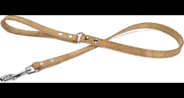 Beeztees leren looplijn Cork. Naturel. 100 cm x 18 mm.
