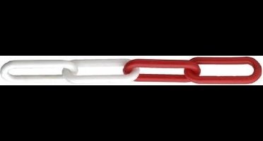 Nylon Ketting Rood-Wit 8X62X27 Bos 25M