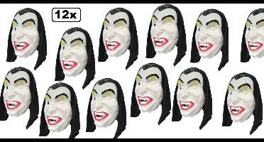 12x Masker dracula + hoofddoek - Halloween horror griezel graaf dracula