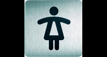 INFOBORD PICTOGRAM DURABLE VIERKANT WC DAMES 150MM