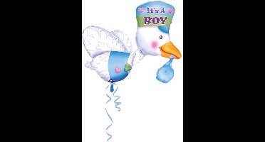 Qualatex - Folieballon Ooievaar Jongen