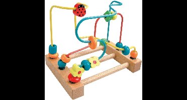 Bino kleine kralenspiraal met bloemen en lievenheersbeestje