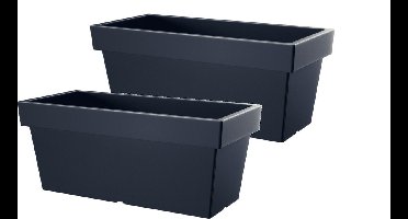 Bloembak Balkonbak Lofly Case 40x18x16cm ANTRACIET Prosperplast / 2 STUKS ! /