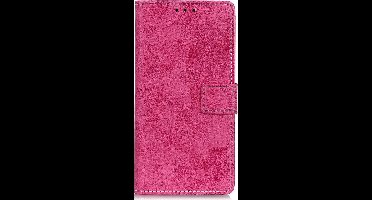 Shop4 - Nokia 1 Plus Hoesje - Wallet Case Vintage Roze