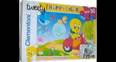 Clementoni - Tweety Happy Color Maxi Puzzel  - 30 Stukjes