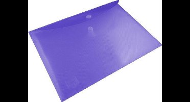 EXXO-HFP #92426 - A5 Documentenmap - Landschap model - Drukknop sluiting - Blauw - 150 stuks (15 pakken @ 10 stuks)