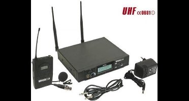 PLL 8-KANAALS UHF TRUE DIVERSITY MICROFOONSYSTEEM - BODY-PACK ZENDER + DASSPELDMICROFOON (MICW42-2)