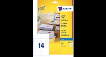ETIKET AVERY J8163-10 99.1X38.1MM WIT 140STUKS