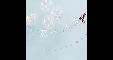 Slinger Jolly Good Vibes – ‘Let the party beGIN – Zilver glitter