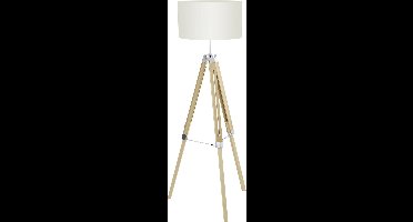 EGLO Lantada Vloerlamp - E27(excl.) - 1 Lichts - 150cm - driepoot - Hout - Beige - FSC Hout