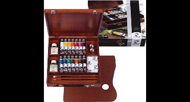 Van Gogh Olieverf kist Inspiration met 14 kleuren in tubes van 40 ml + accessoires