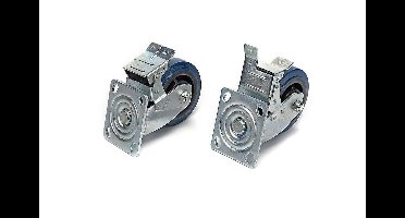 4 Stuks Profi 200 mm. Zwenkwiel met Rem