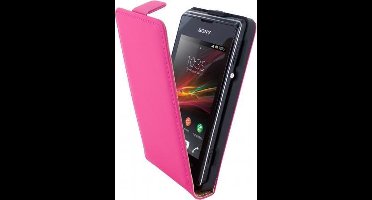 Mobiparts Premium Flip Case Sony Xperia E Pink