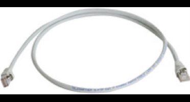 Telegärtner L00003A0085 RJ45 Netwerkkabel, patchkabel CAT 6A S/FTP 5.00 m Wit Vlambestendig, Snagless, Vlambestendig, H