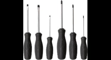 Toolland Schroevendraaierset, sleufkop/Phillips, 6-delig