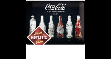 Coca Cola Bottle Metalen wandbord in reliëf 30x40 cm