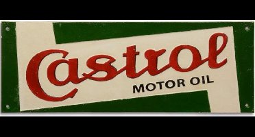 MadDeco - reclame bord "Castrol" reclamebord - gietijzer - met licentie