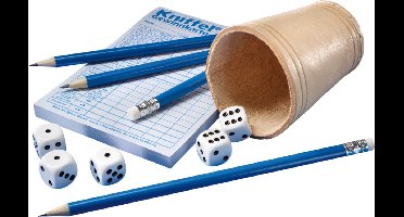 Schmidt Kniffel spel - Dobbelspel met lederen dobbelbeker