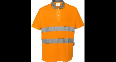 Portwest Hi-Vis Katoen Comfort Poloshirt K/M S171 - Oranje - S