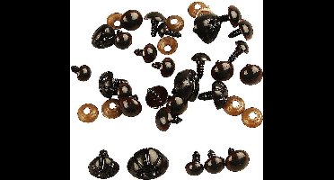 Neuzen en Ogen - Ogen en Neuzen Set voor Knuffels en Teddyberen Maken - Driehoekige Neusjes en Oogjes - DIY Knuffelprojecten - 130 Stuks