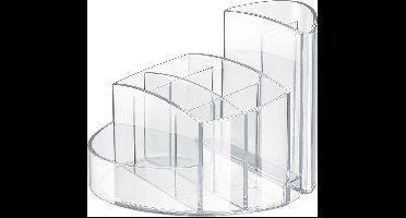 HAN pennenbak - RONDO - 9-vaks - hoogglans transparant - HA-17460-23