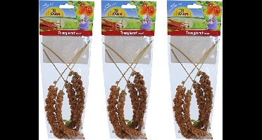 JR Farm parkiet & grote parkiet trosgierst rood, 75 gram per 3 verpakkingen